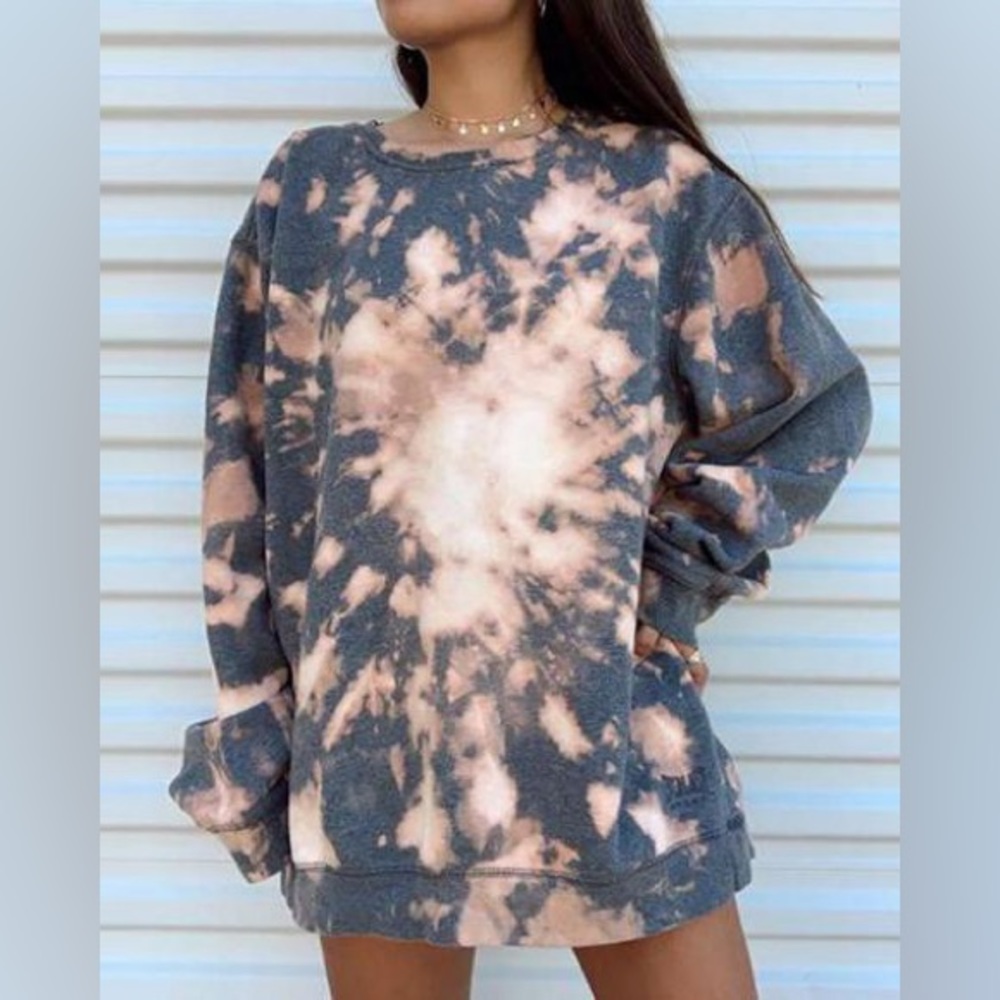 Chicme Tie Dye Print Loose Casual Sweatshirt